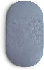 mushie Extra Soft Bassinet Muslin Crib Sheet | 30" x 16" (Baby Blue)